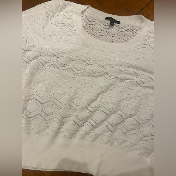 Banana Republic white cotton pointelle sweater size XL-brand new - Picture 2 of 4